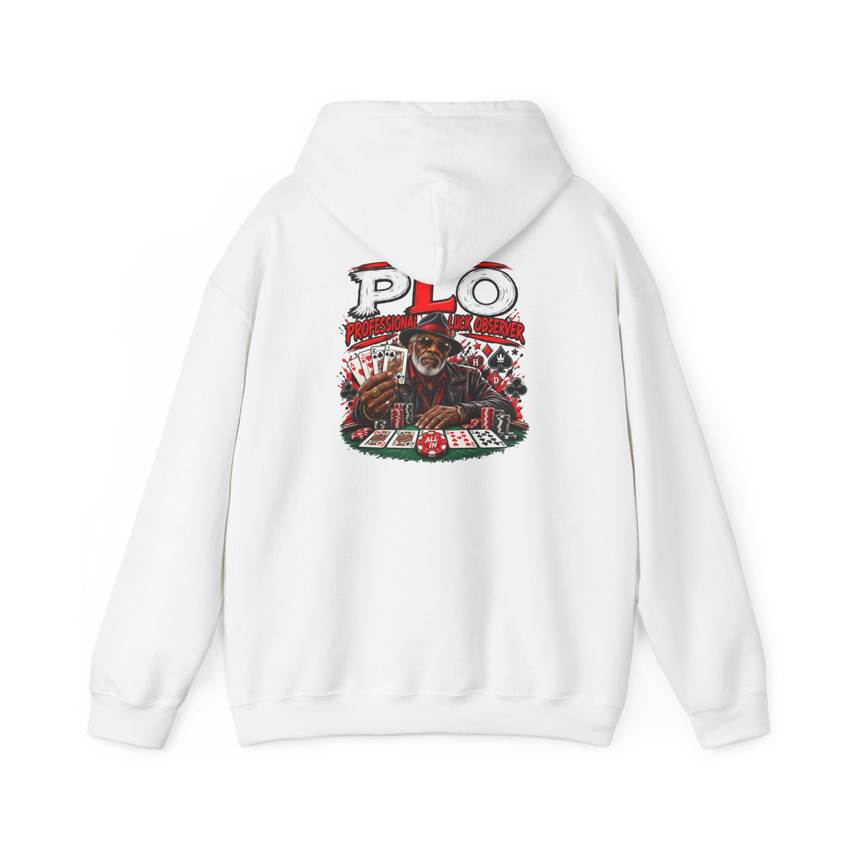 P.L.O. Poker Night Hoodie — Vintage Old-head Graphic Hooded Sweatshirt
