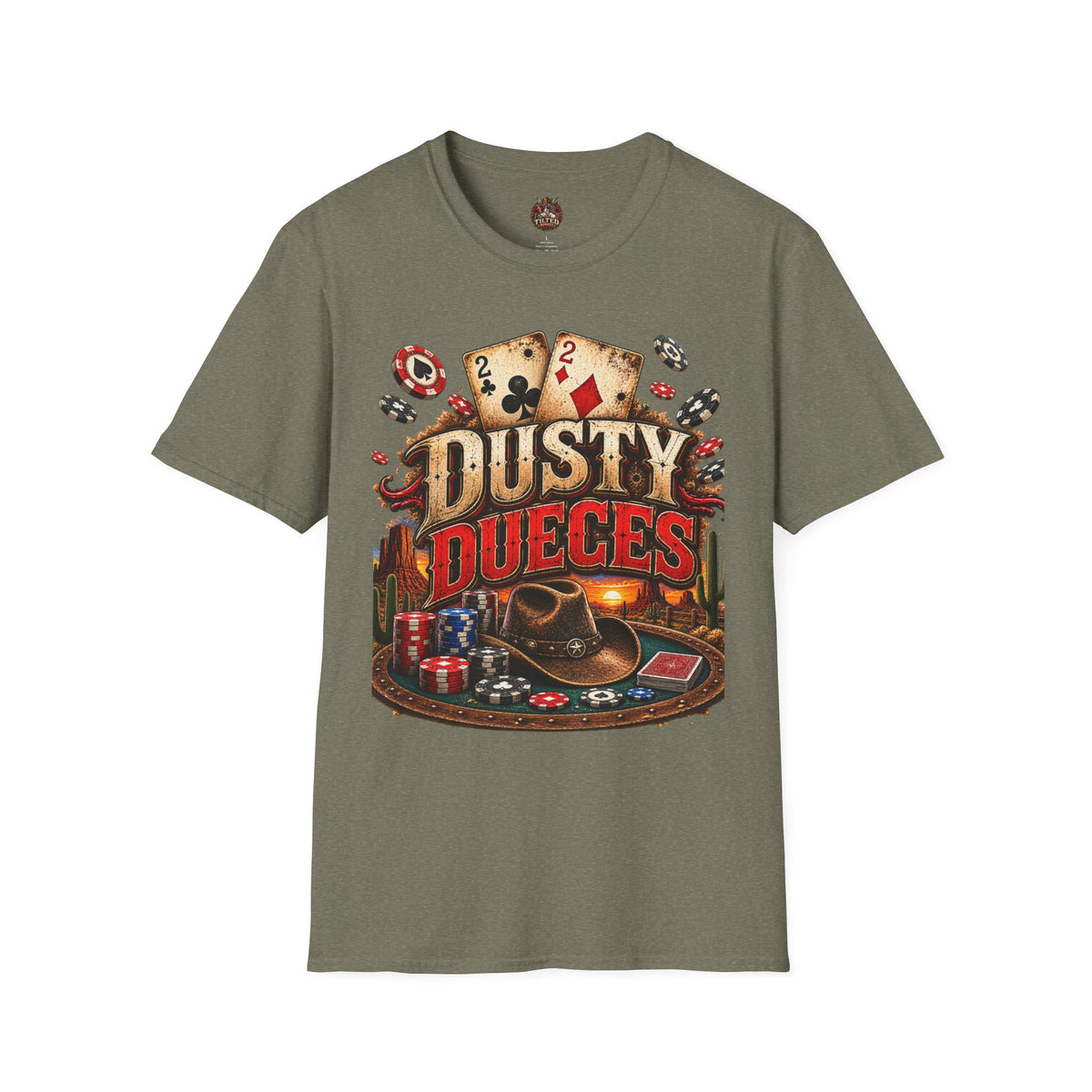 Dusty Deuces Vintage Poker T‑Shirt