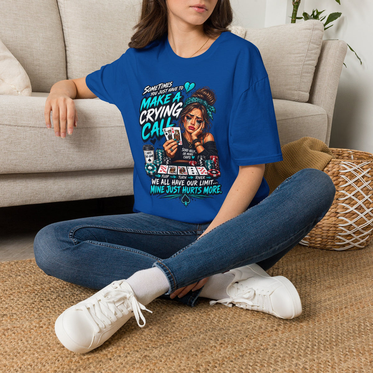 Crying Call Graphic Poker Tee