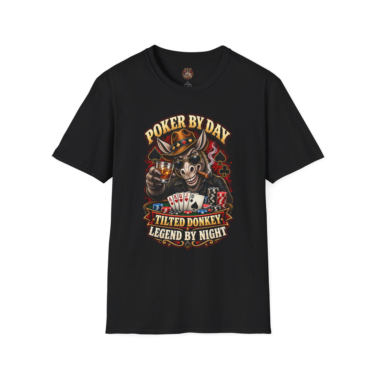 Tilted Donkey "Legend by Night" Poker T-shirt