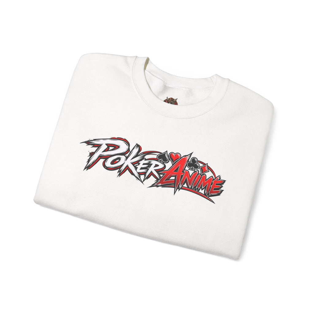 Poker Anime Crewneck Sweatshirt — "Play the Player, Not Your Cards" Graphic