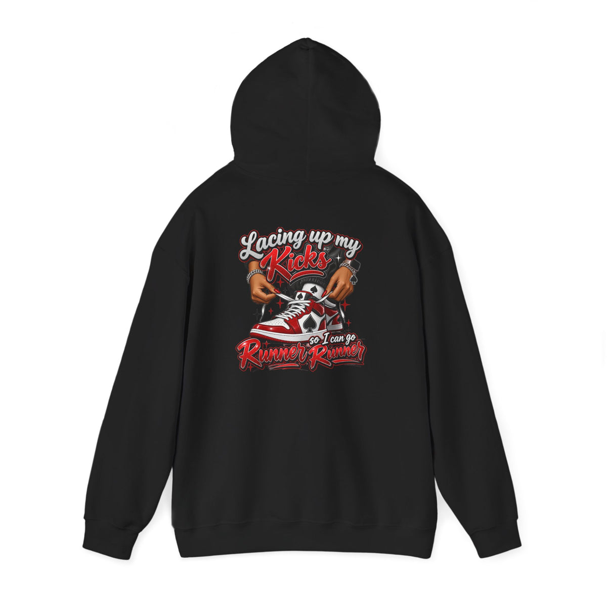 Runner Runner Racing Hoodie - "Lady Kicks" Sneaker & Skull Streetwear Hoodie