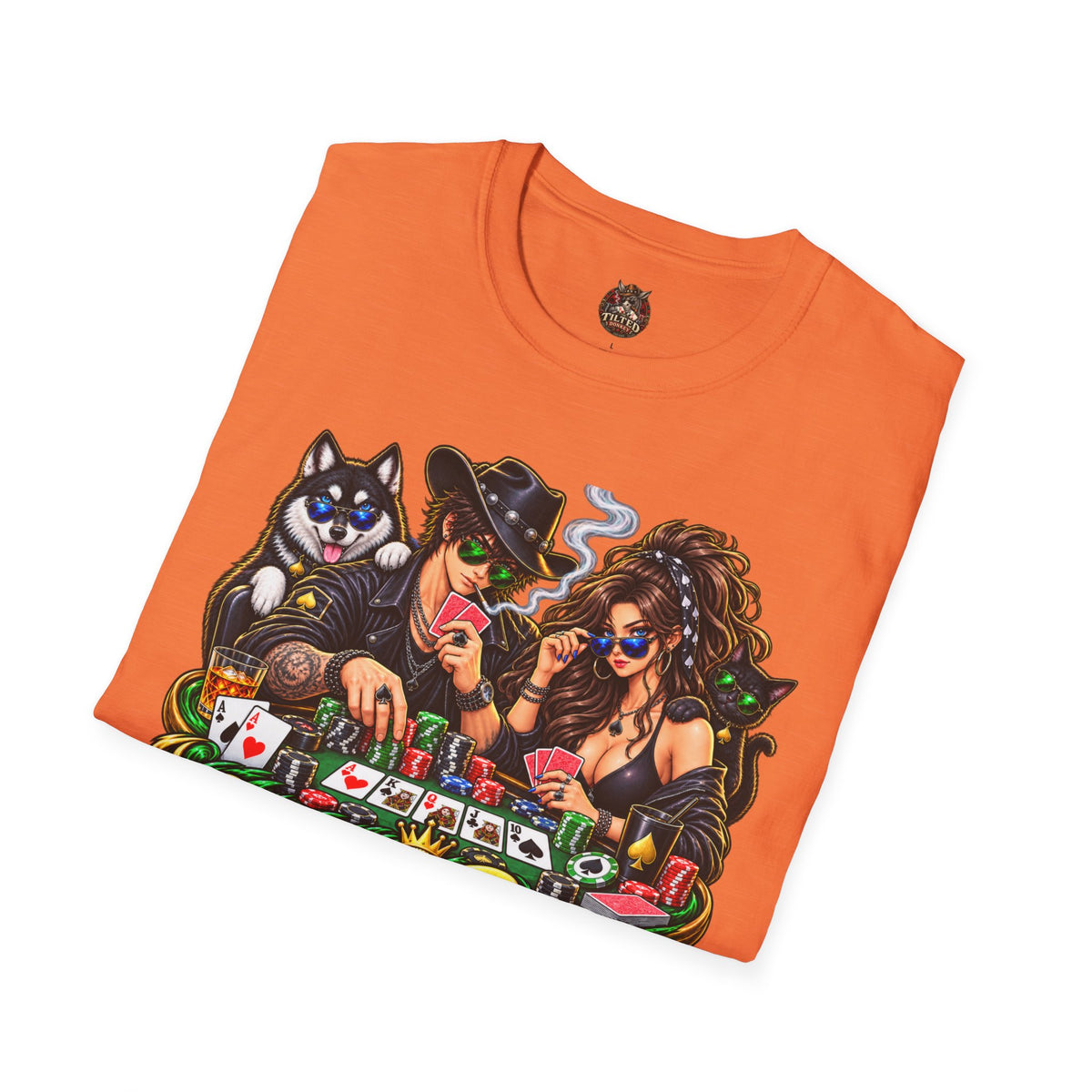 Poker Night Graphic T‑Shirt — "Check Raise Every Street"