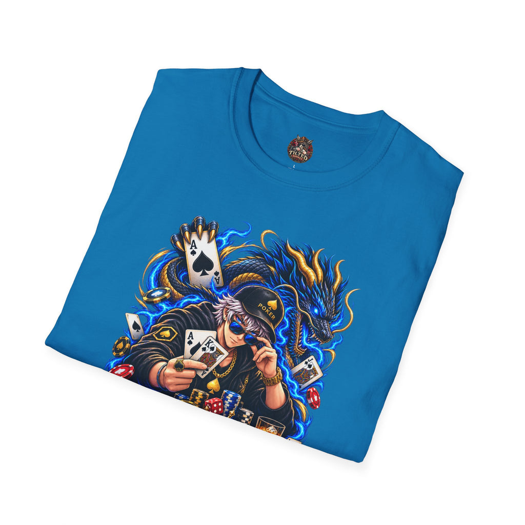 Poker 'Never Fold' T-Shirt — Graphic Card Shark Tee