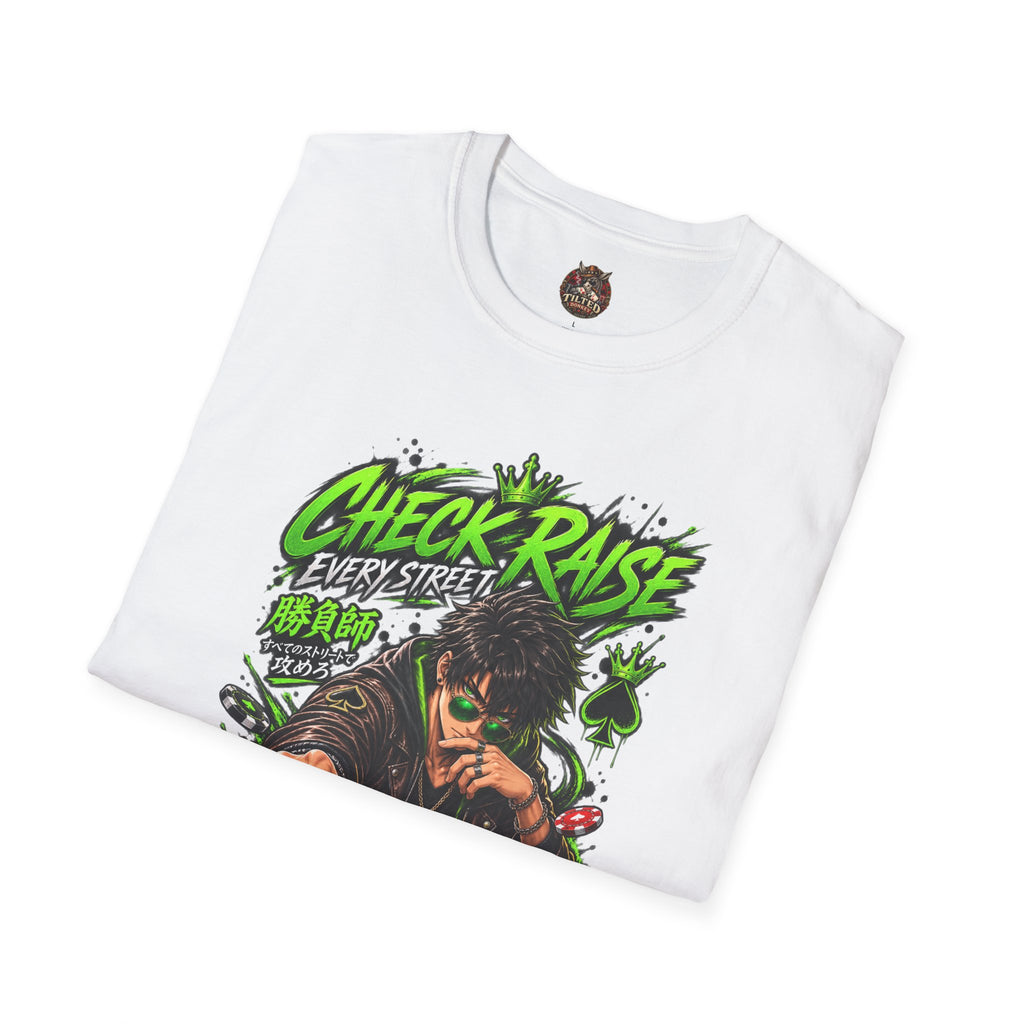 Anime Check Raise Poker Player T-Shirt