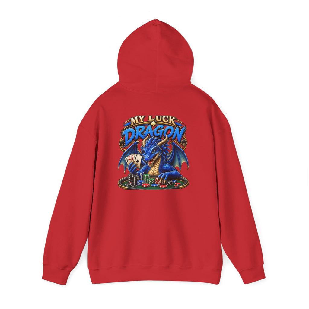 Dragon Poker Graphic Hoodie — “My luck dragon is strong”