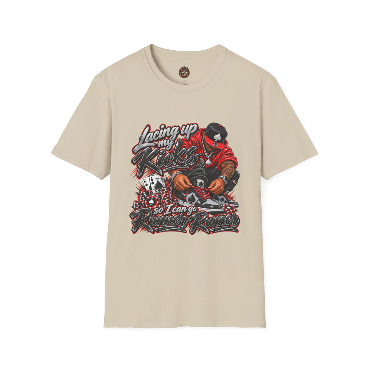 Streetwear T-Shirt — "Lacing Up My Kicks" Graphic Tee