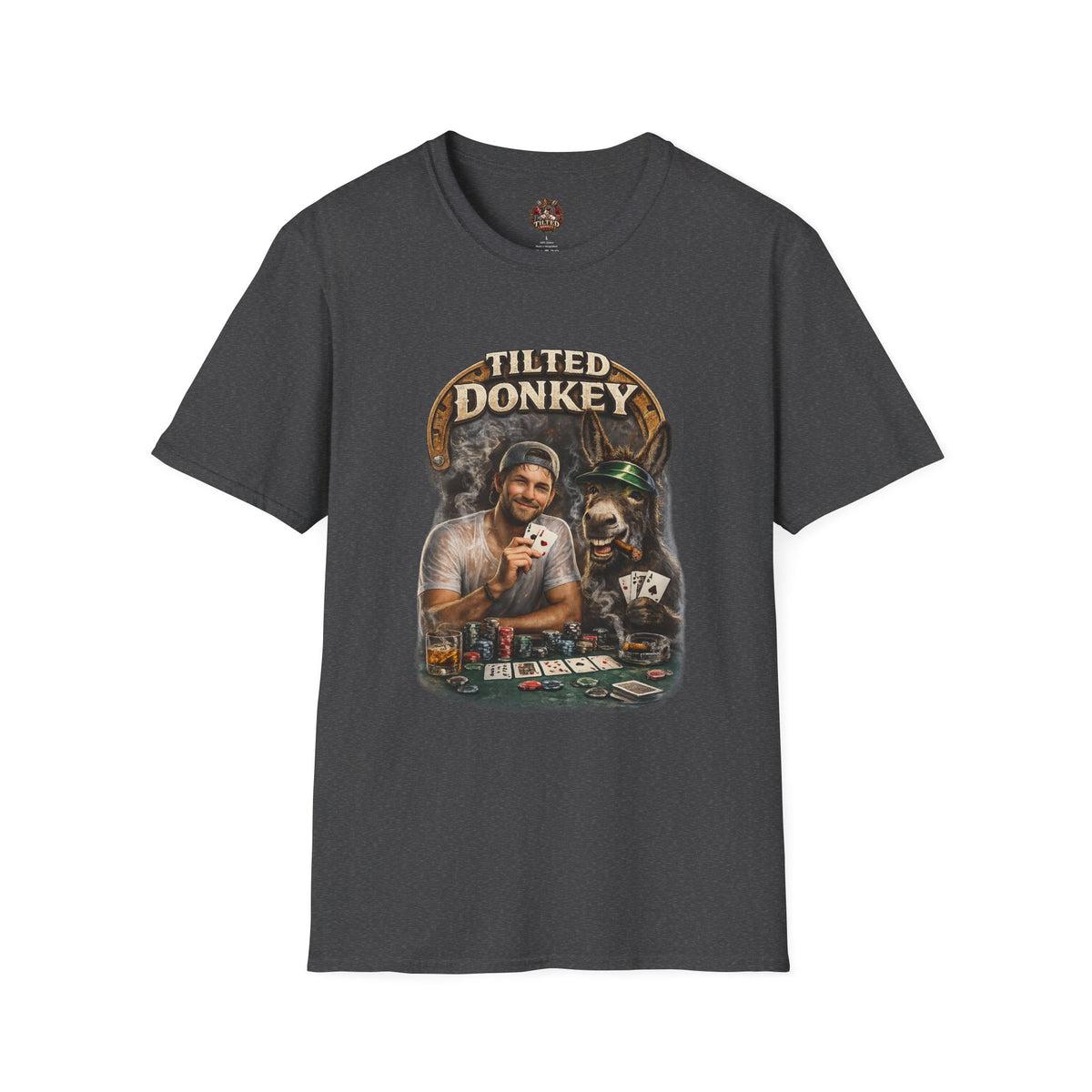 Tilted Donkey Poker T-Shirt —Donkey and Dude