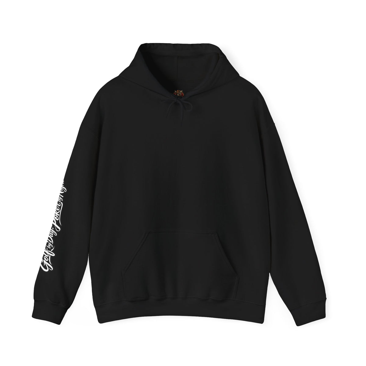 Golf Caddy/Poker Donkey Hoodie — Graphic Sleeve Script