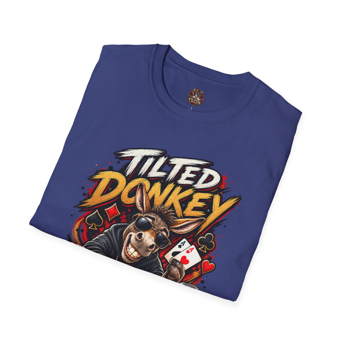 Tilted Donkey Poker T-Shirt — Funny Card Gambling Tee