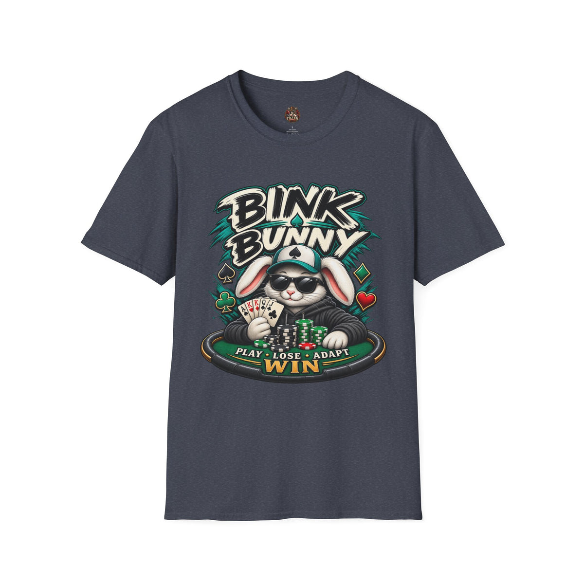 Bink Bunny Poker T-Shirt — Cool Gamer Graphic Tee