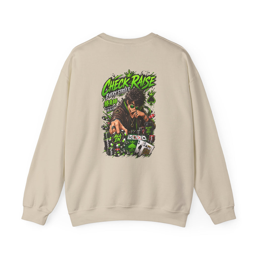 Poker Anime Check Raise Crewneck Sweatshirt