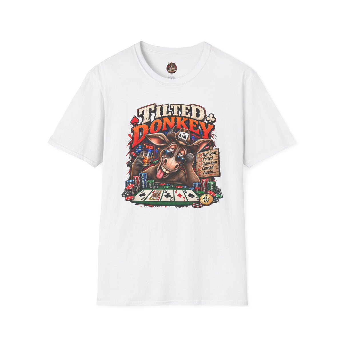 Tilted Donkey Brand Poker T-Shirt