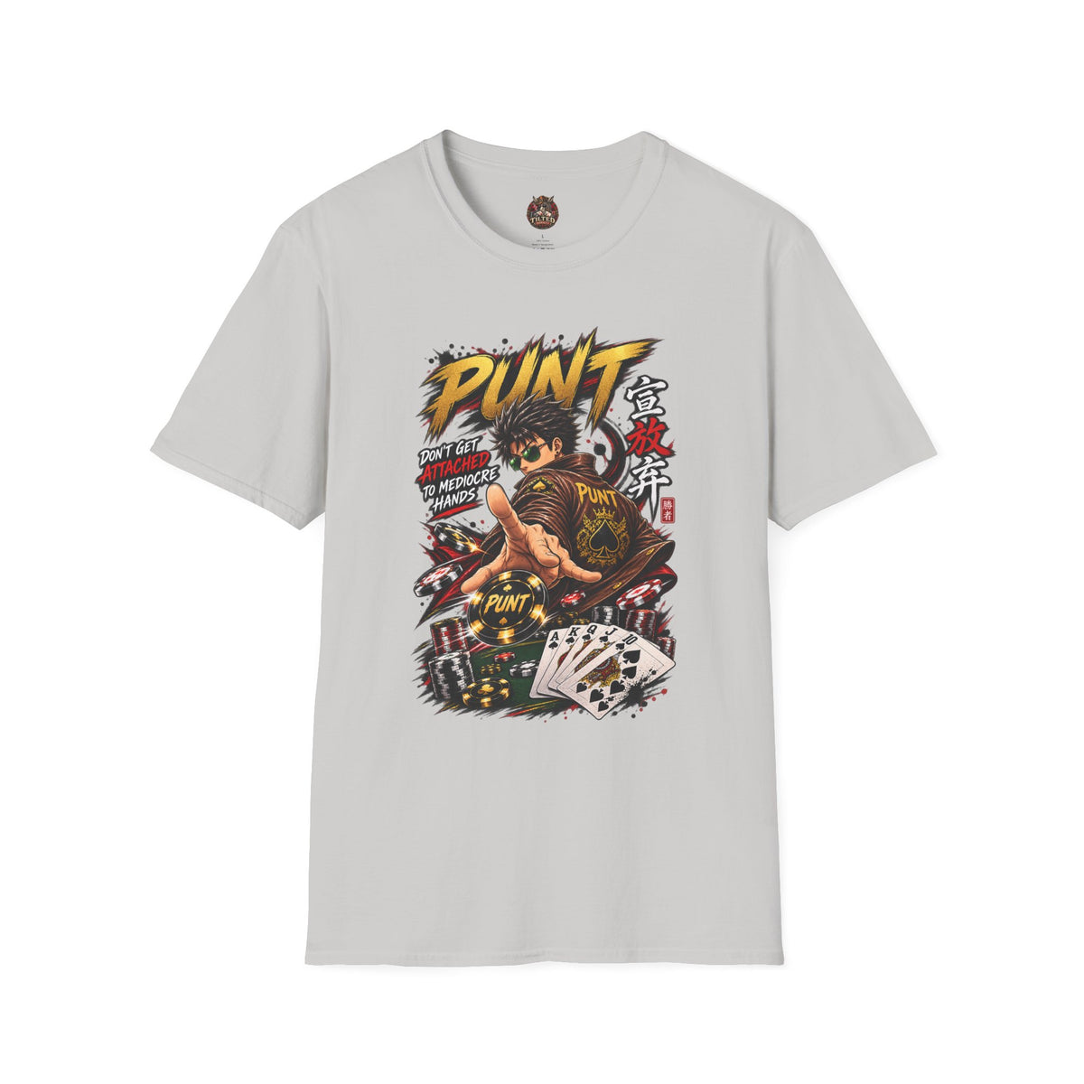 Poker Punt Anime Graphic Tee