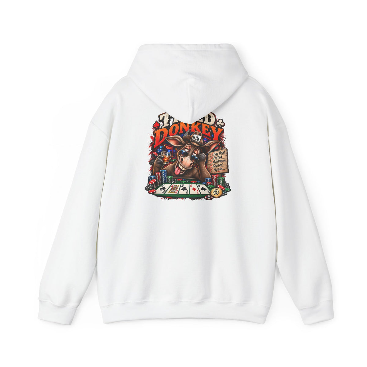 The Titled Donkey Hoodie — Retro Poker Graphic Pullover