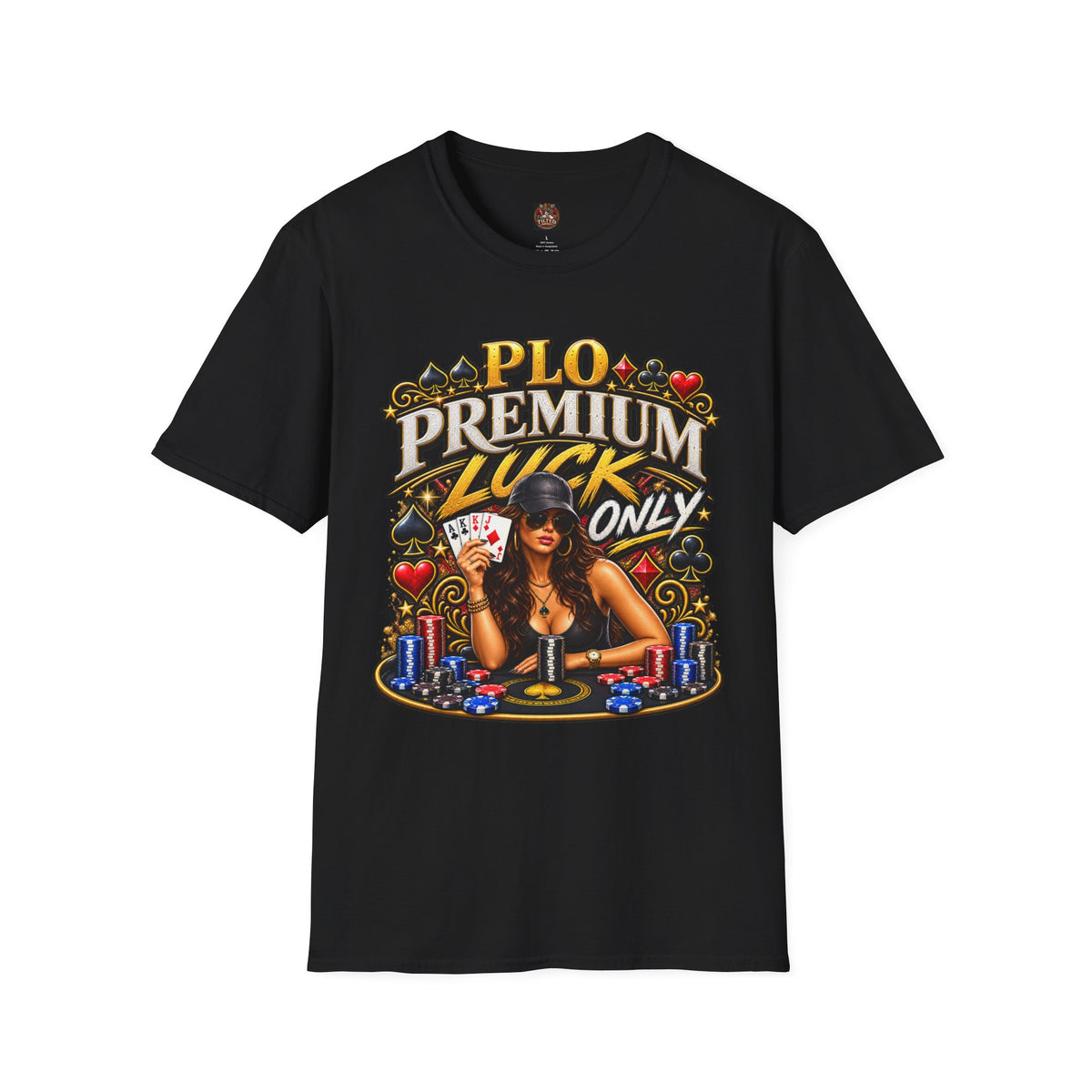 PLO Premium Luck T-Shirt — Poker Graphic Tee