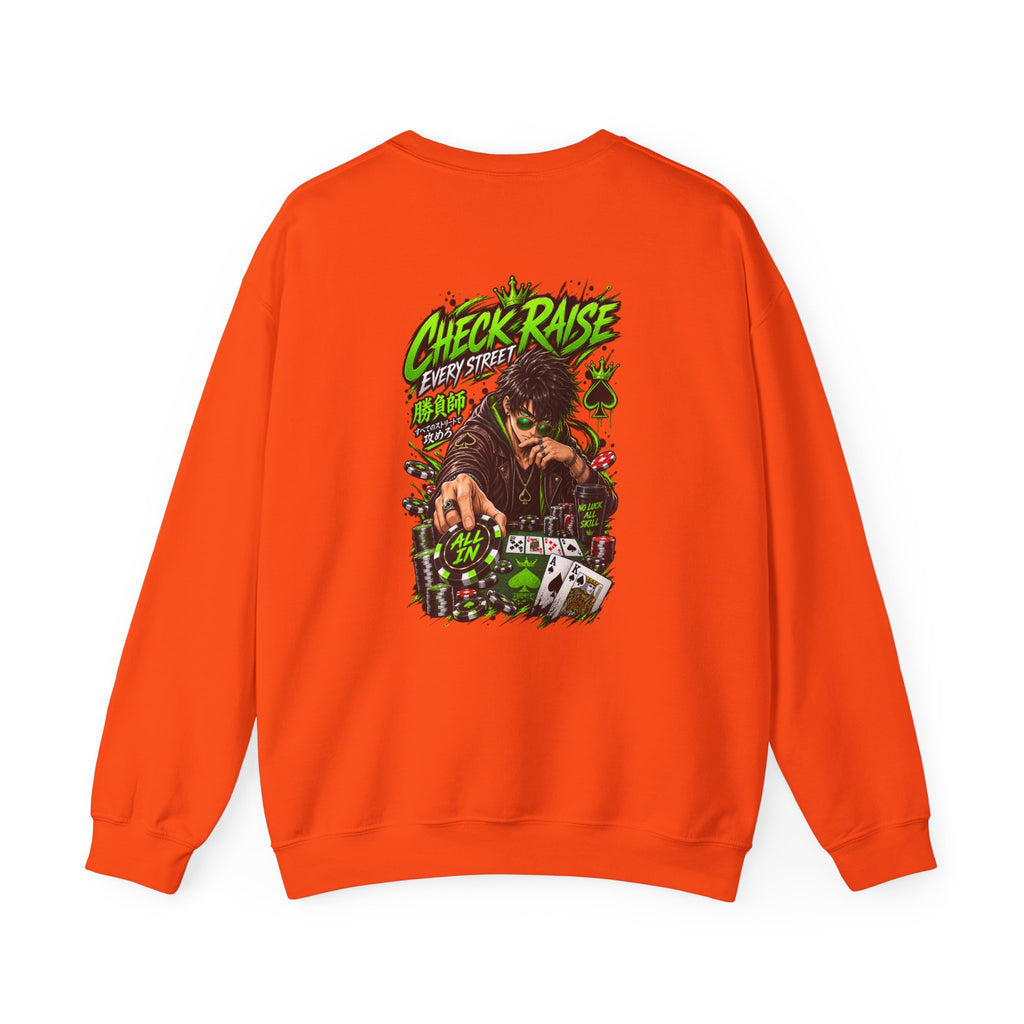 Poker Anime Check Raise Crewneck Sweatshirt