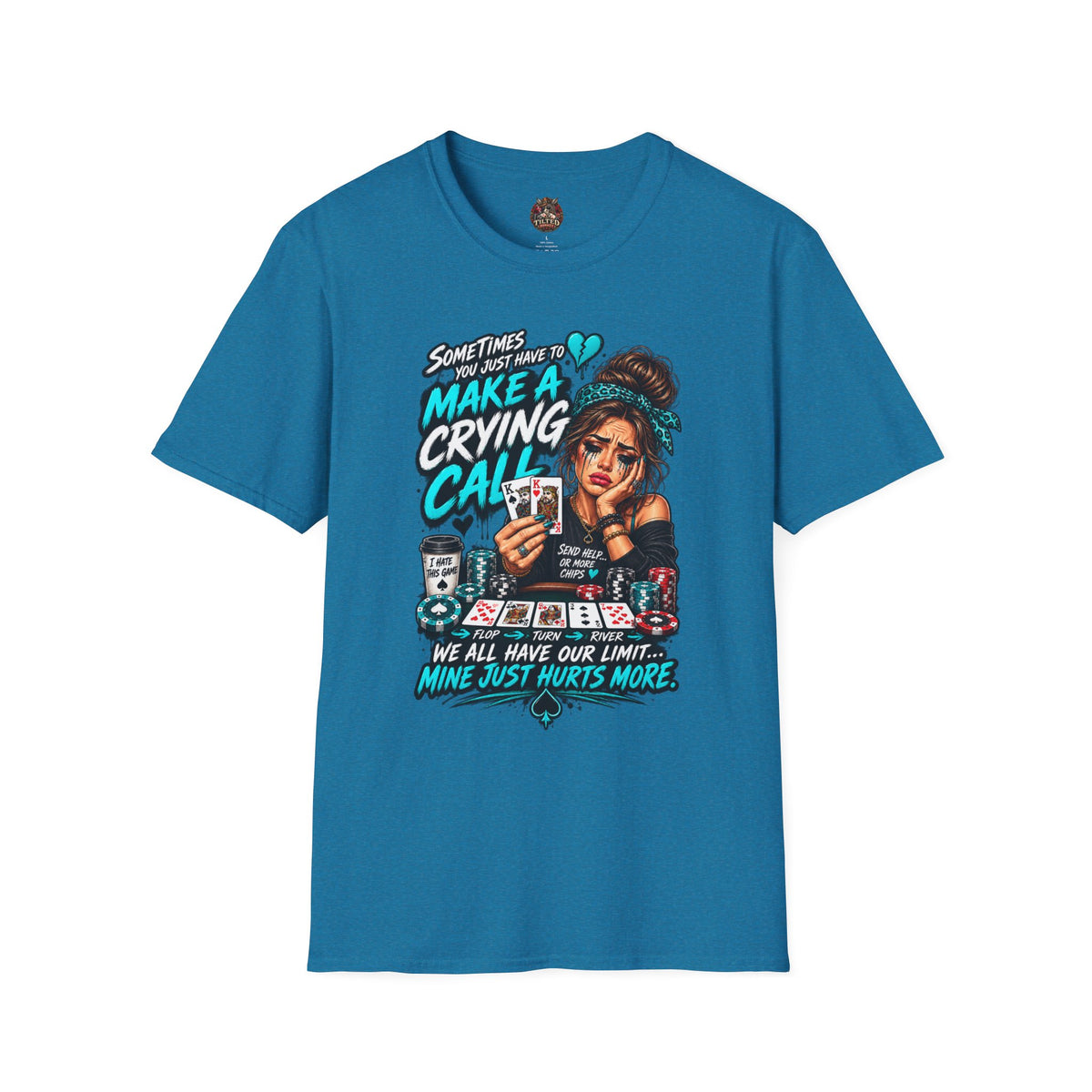 Crying Call Graphic Poker Tee