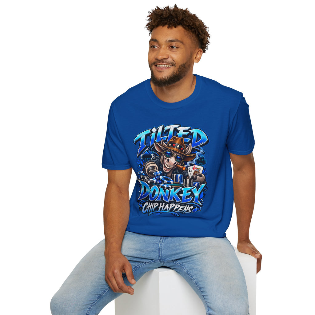 Tilted Donkey Chip Happens Graphic T-Shirt