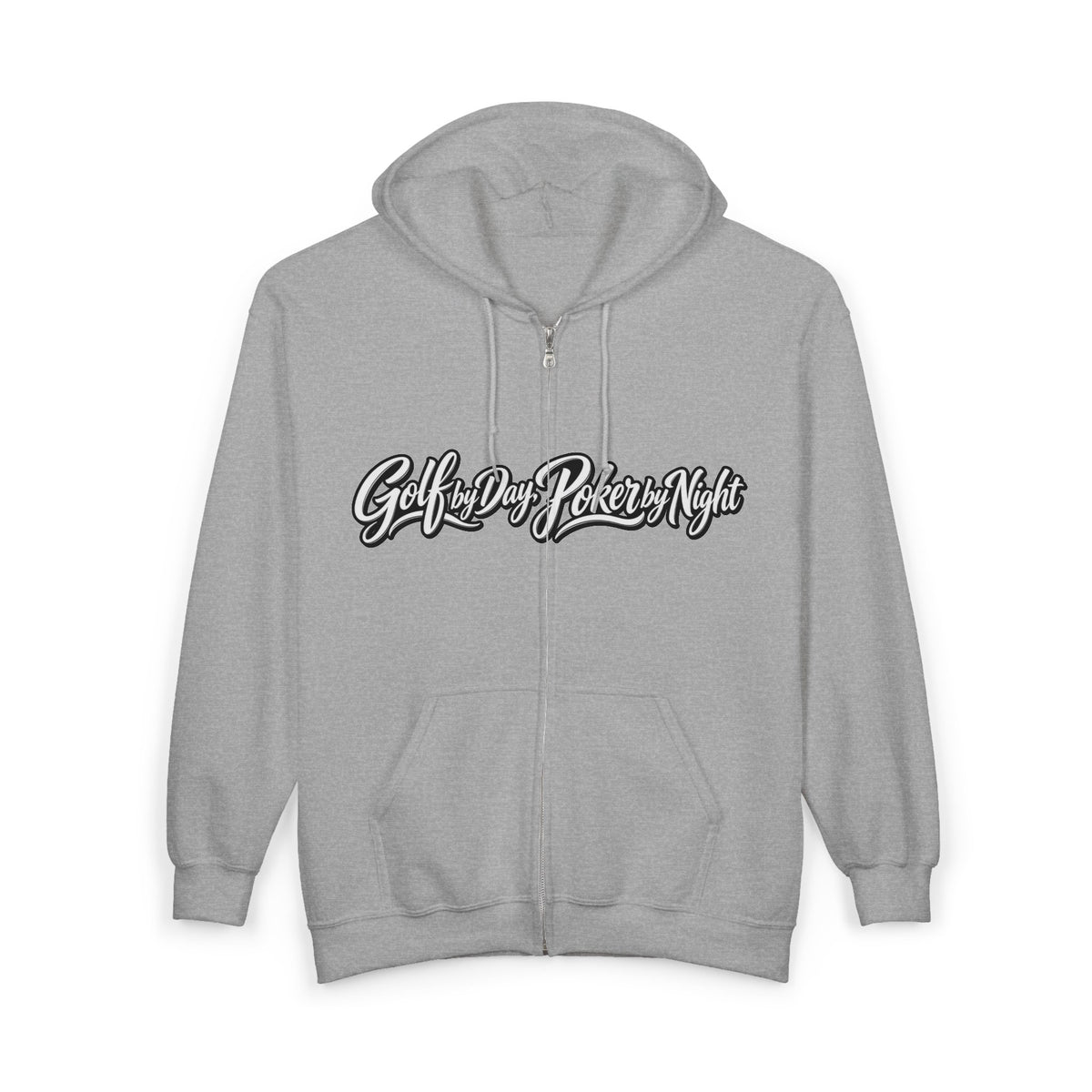 Golf by Day, Poker by Night Zip Hoodie – Golf & Poker Graphic