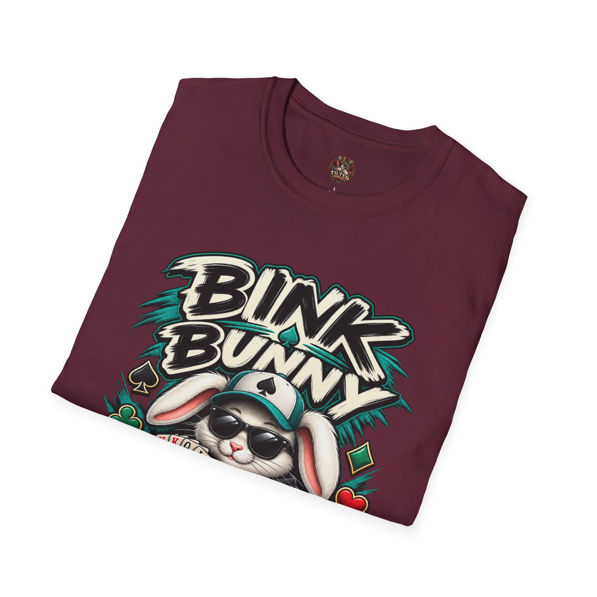 Bink Bunny Poker T-Shirt — Cool Gamer Graphic Tee