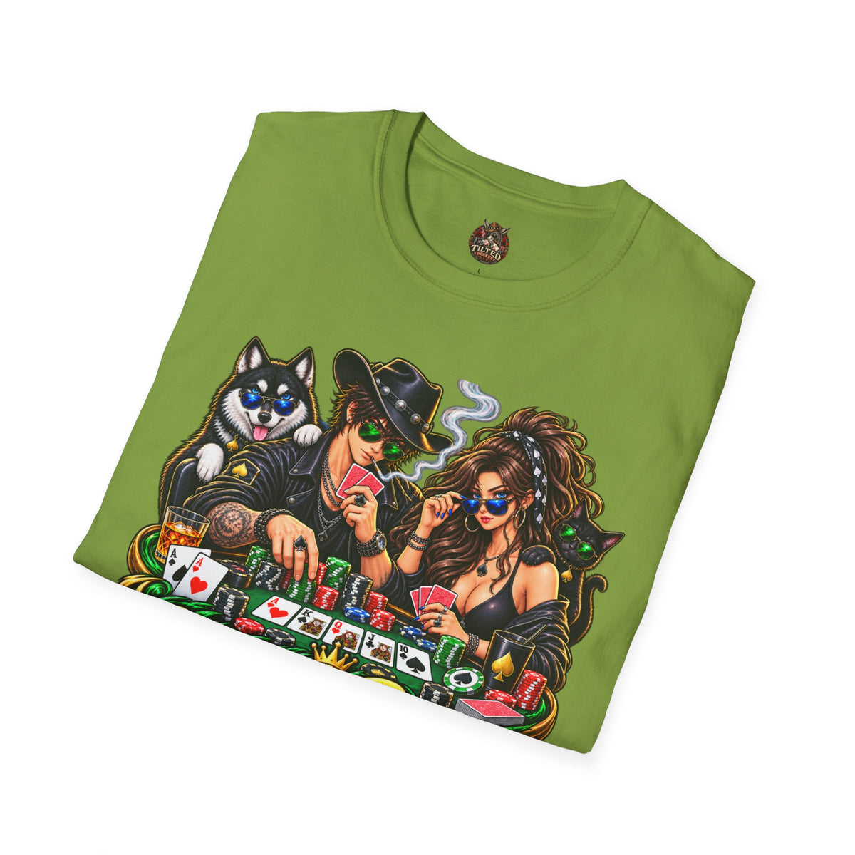 Poker Night Graphic T‑Shirt — "Check Raise Every Street"