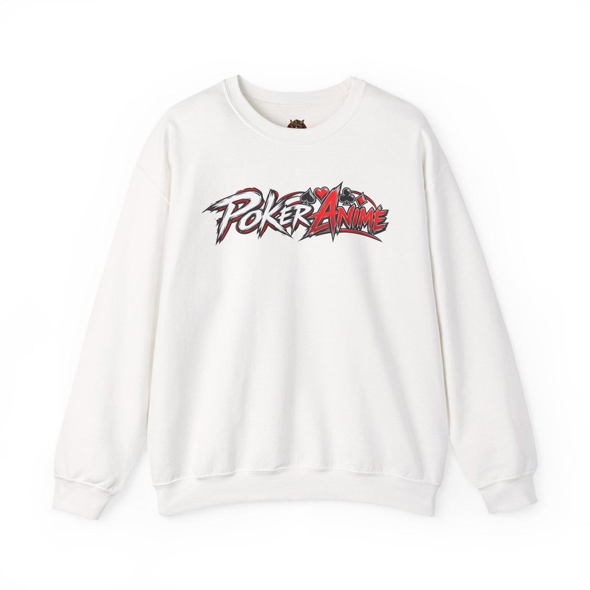 Poker Anime Crewneck Sweatshirt — "Play the Player, Not Your Cards" Graphic