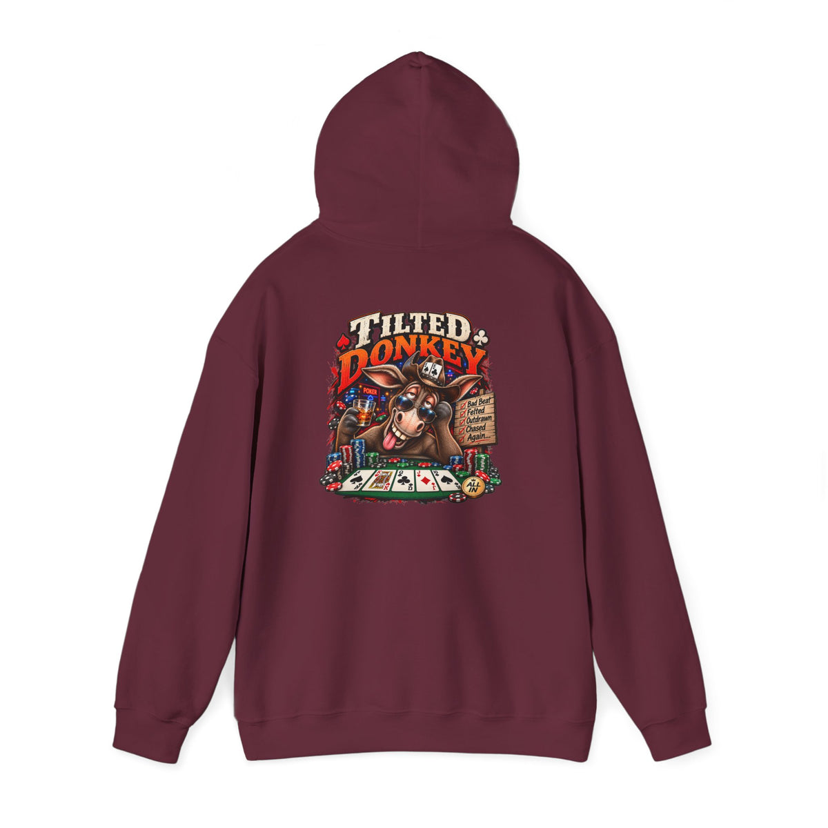 The Titled Donkey Hoodie — Retro Poker Graphic Pullover