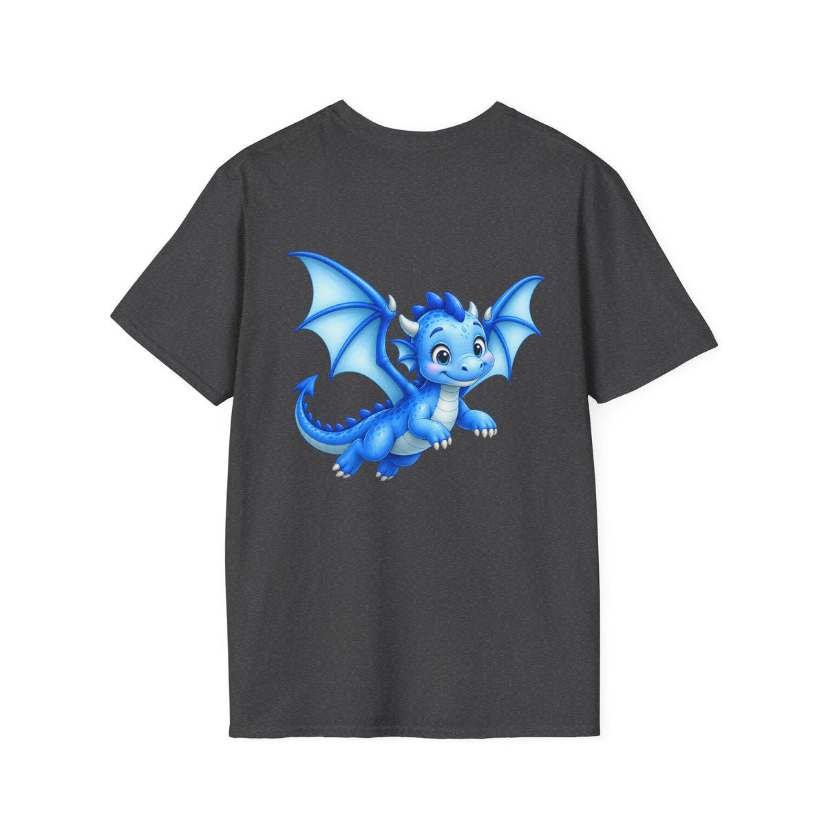Blue Baby Dragon T-Shirt — Cute Cartoon Dragon Tee for Kids & Dragon Lovers