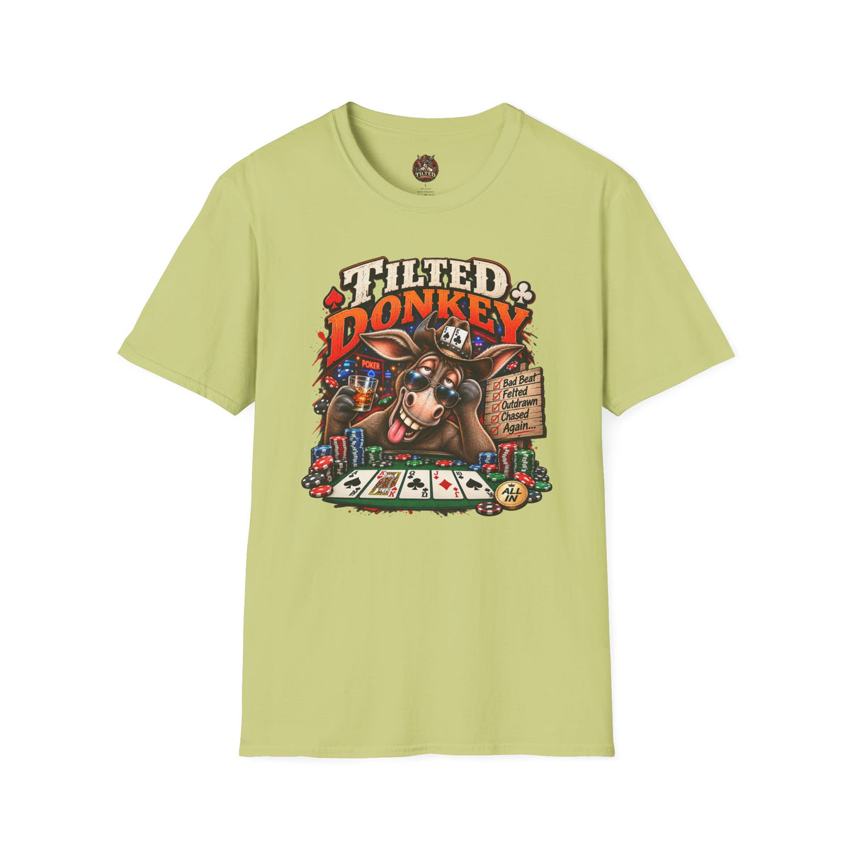 Tilted Donkey Brand Poker T-Shirt