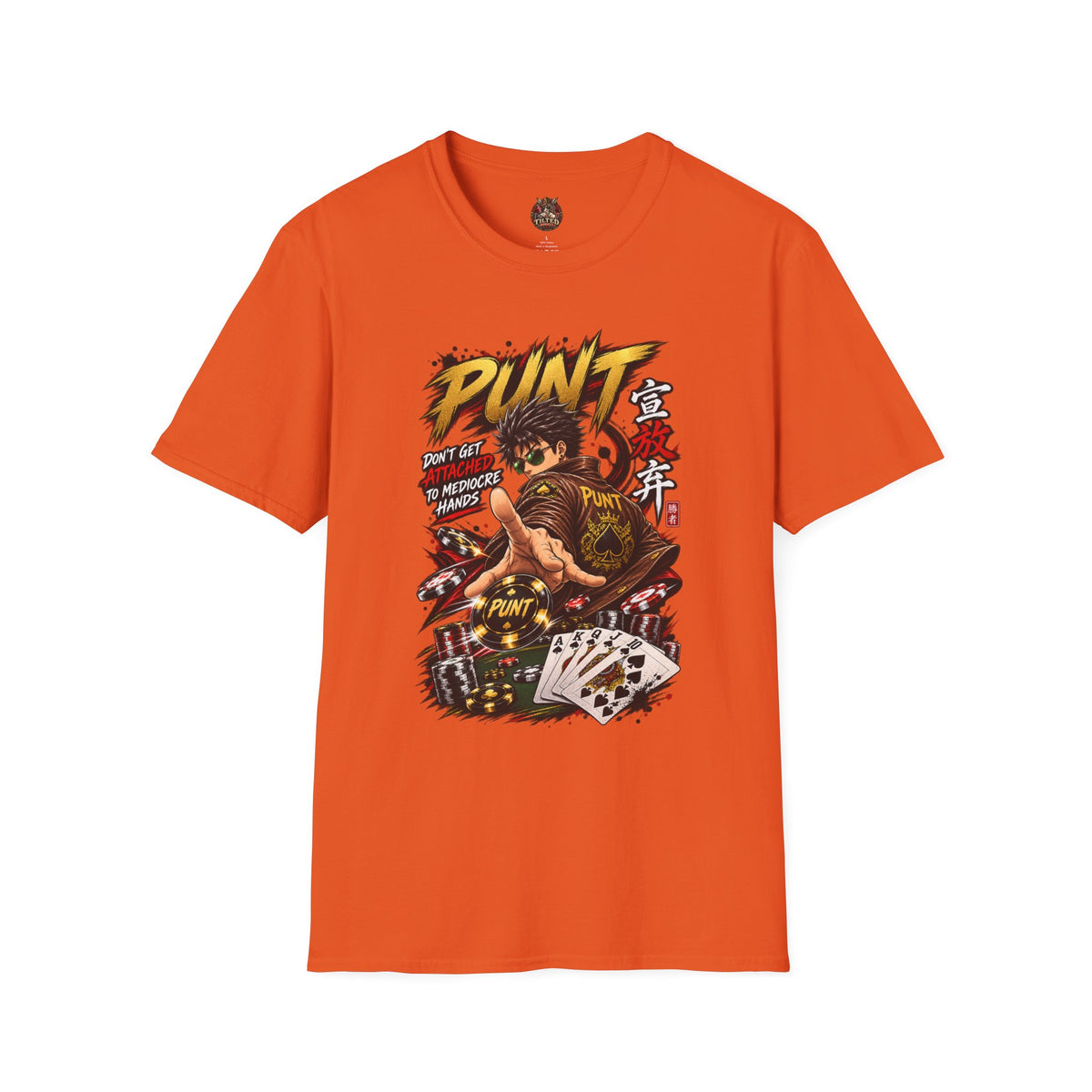 Poker Punt Anime Graphic Tee