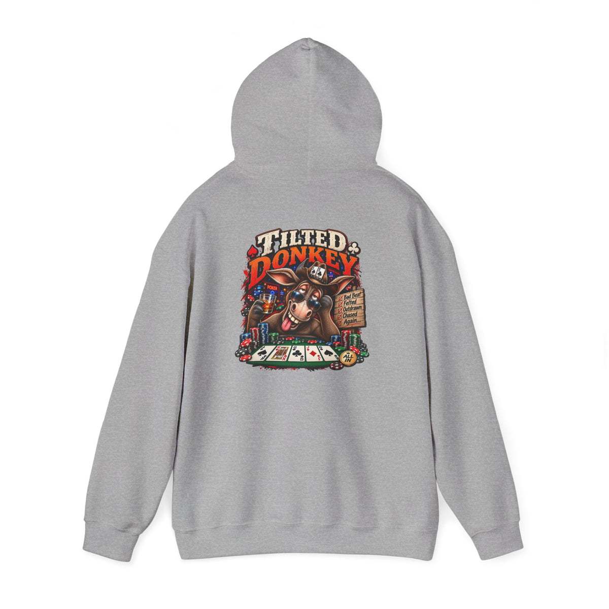 The Titled Donkey Hoodie — Retro Poker Graphic Pullover