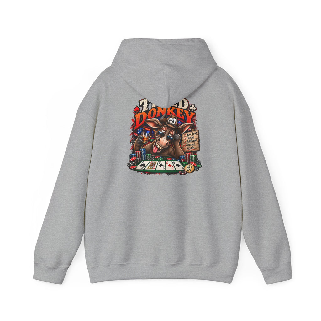 The Titled Donkey Hoodie — Retro Poker Graphic Pullover