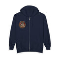 Unisex Heavy Blend™ Brand Label Poker Full Zip Hooded Sweatshirt
