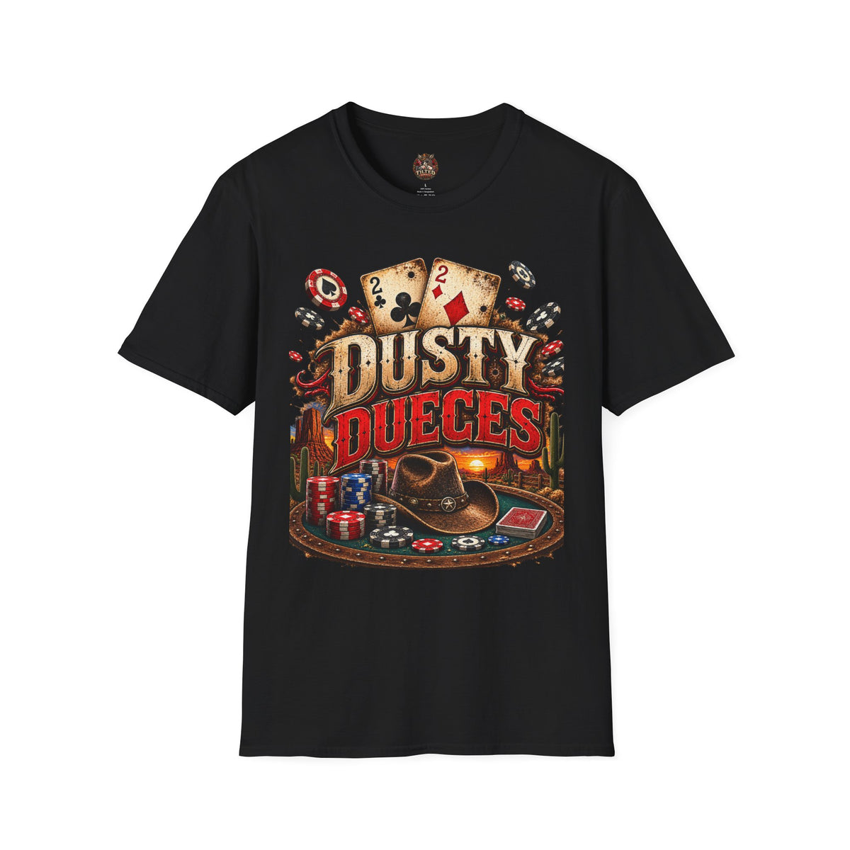 Dusty Deuces Vintage Poker T‑Shirt