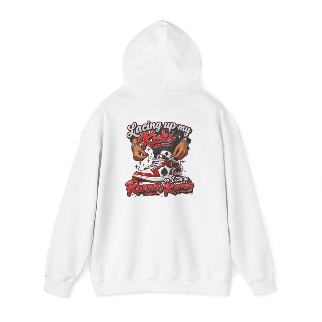 Runner Runner Racing Hoodie - "Lady Kicks" Sneaker & Skull Streetwear Hoodie