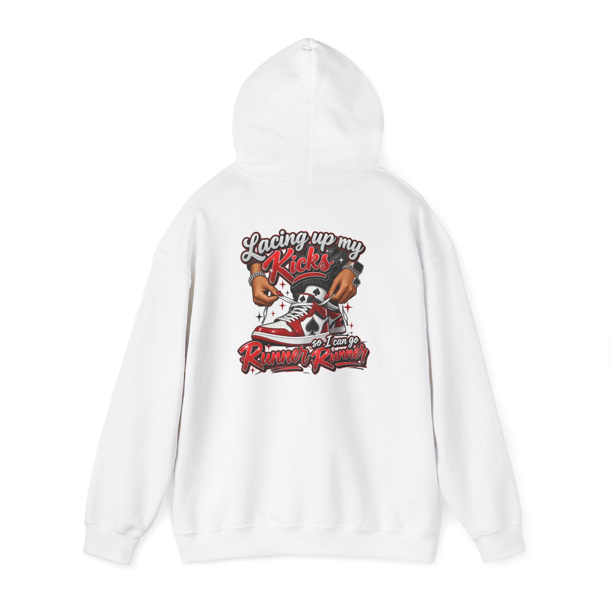 Runner Runner Racing Hoodie - "Lady Kicks" Sneaker & Skull Streetwear Hoodie
