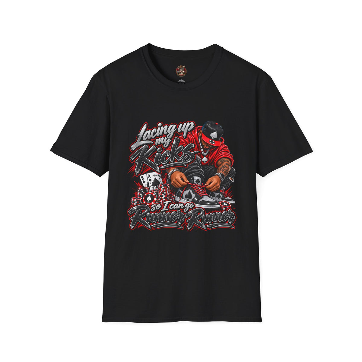 Streetwear T-Shirt — "Lacing Up My Kicks" Graphic Tee