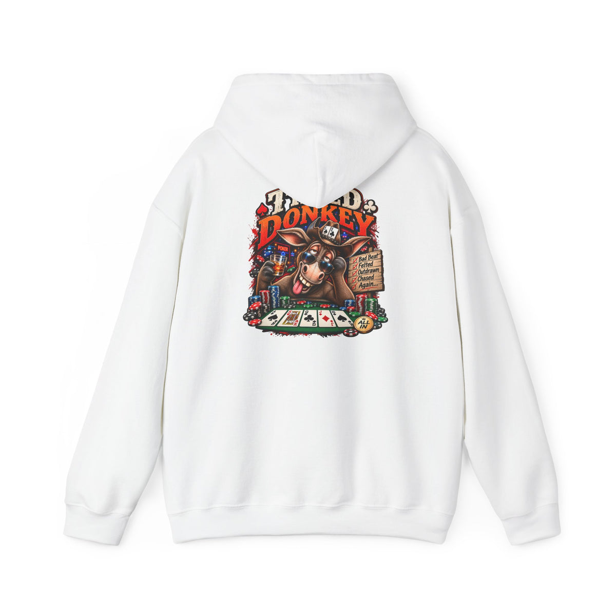The Tilted Donkey Hoodie – Vintage Poker Donkey Graphic Pullover