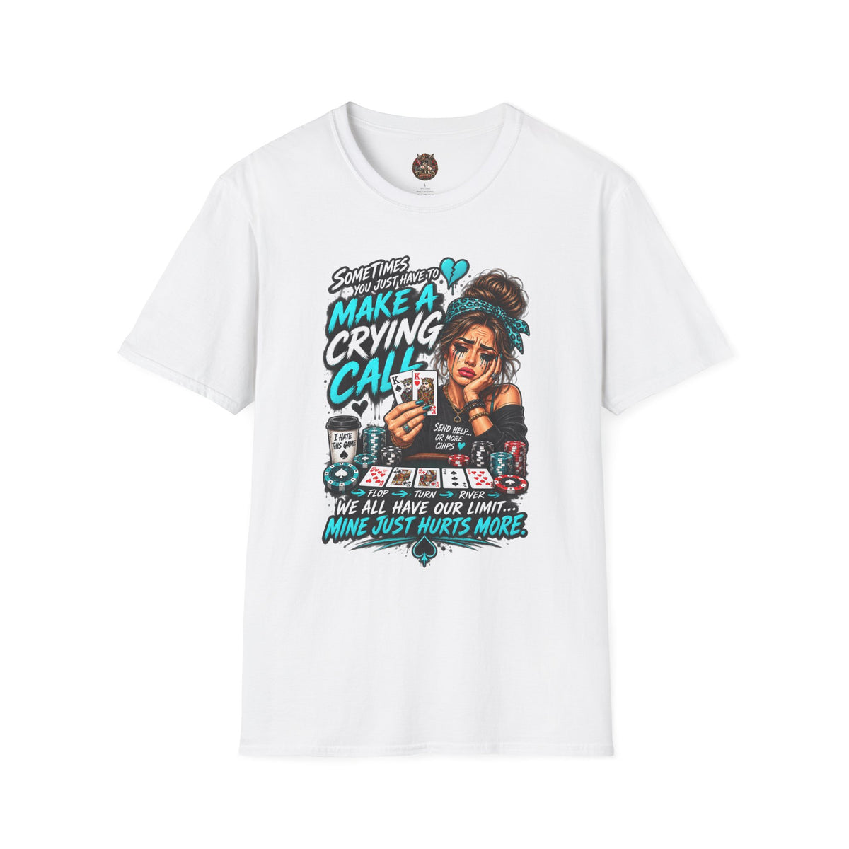 Crying Call Graphic Poker Tee