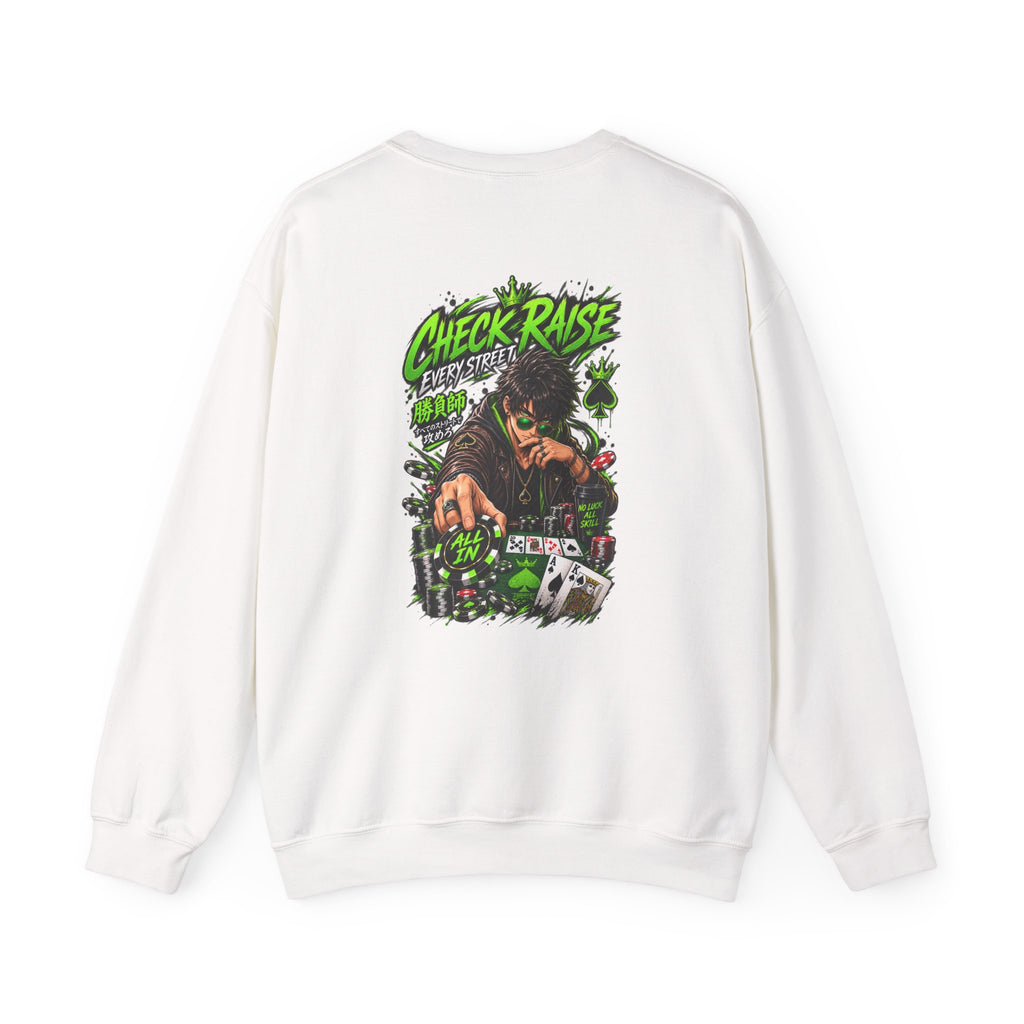 Poker Anime Check Raise Crewneck Sweatshirt