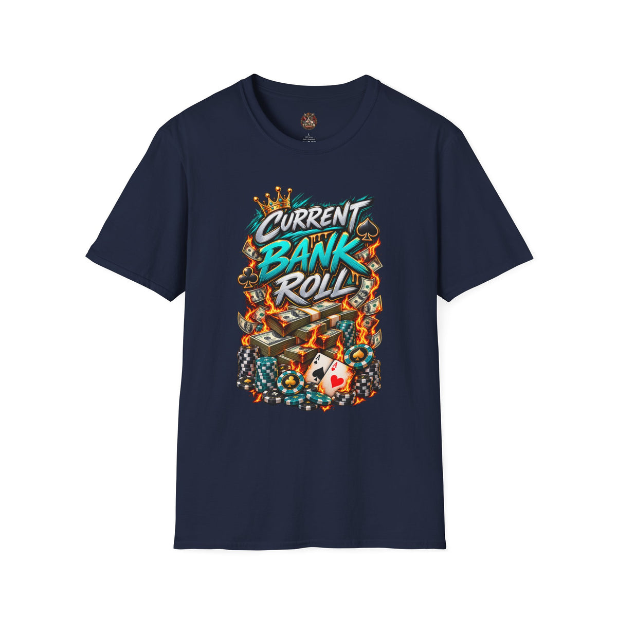 Bank Roll Graphic Poker T‑Shirt
