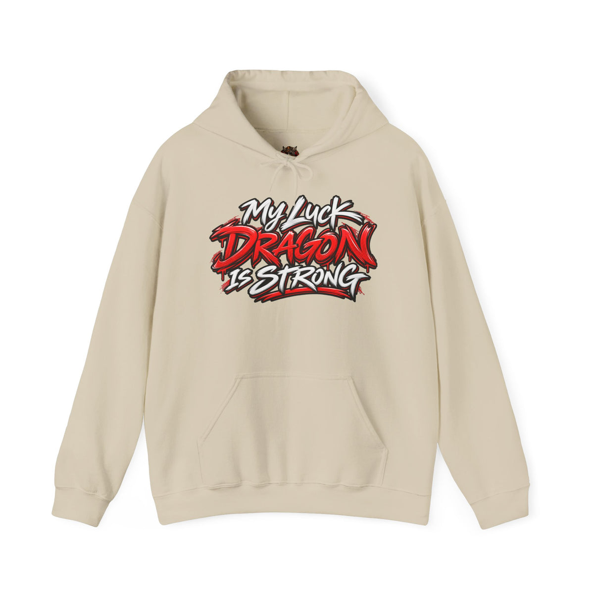 Dragon  Strength Hoodie — "My Luck Dragon Is Strong" Graphic POKER Pullover