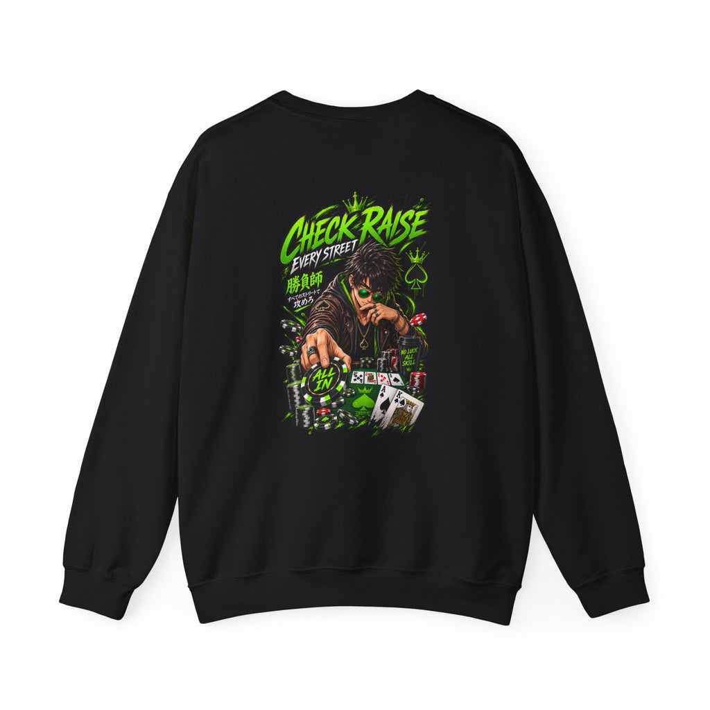 Poker Anime Check Raise Crewneck Sweatshirt