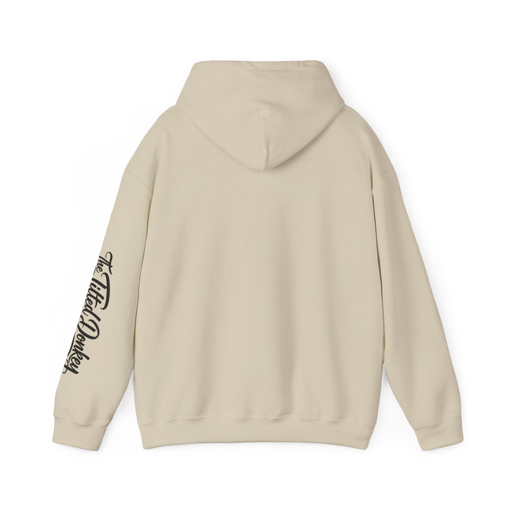 Vintage Tilted Donkey Poker Graphic Hooded Sweatshirt