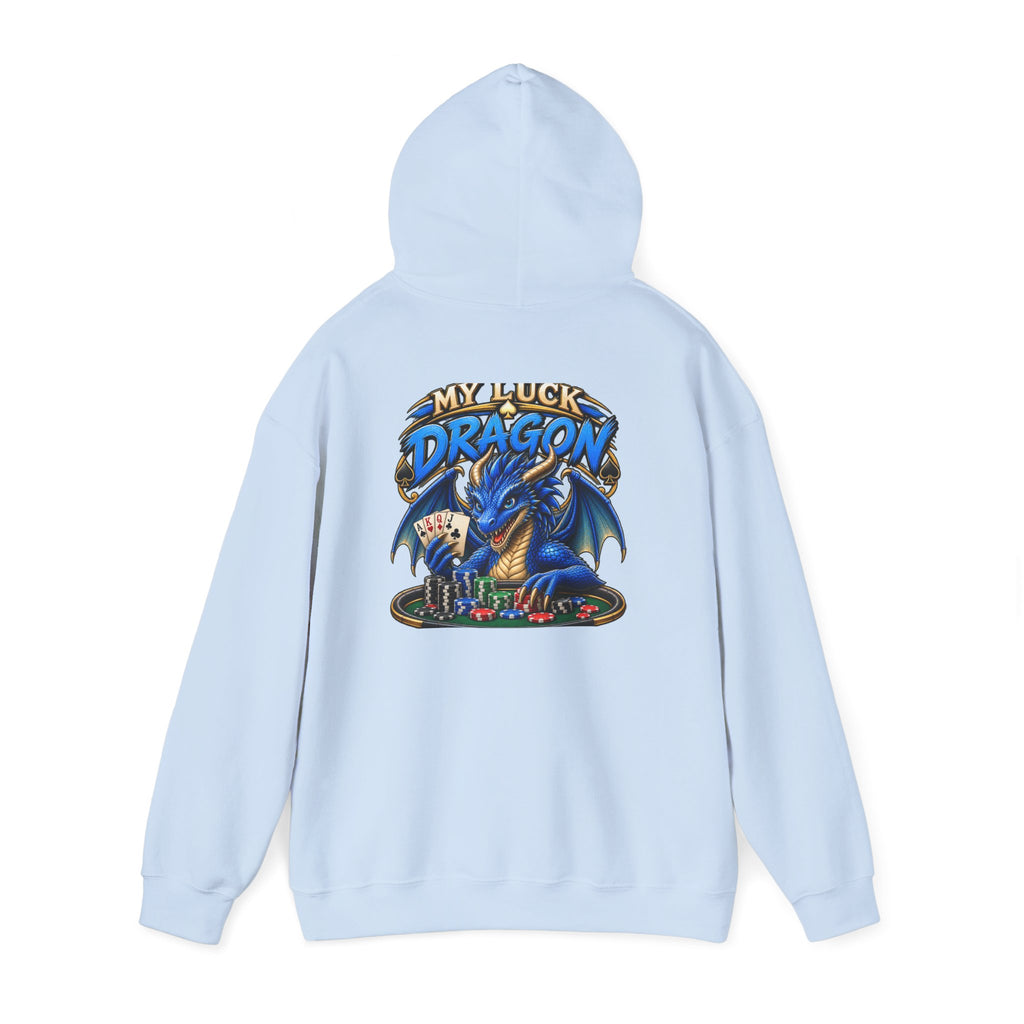 Dragon Poker Graphic Hoodie — “My luck dragon is strong”