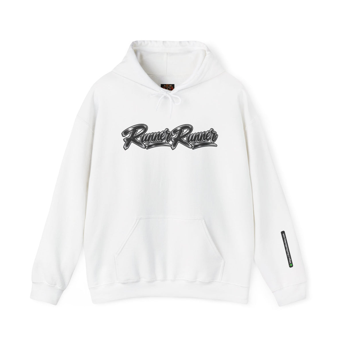 Poker-Inspired Streetwear Lace-up Graphic Hoodie