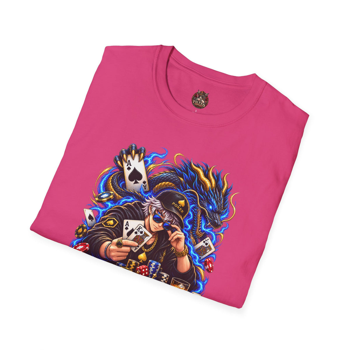 Poker 'Never Fold' T-Shirt — Graphic Card Shark Tee