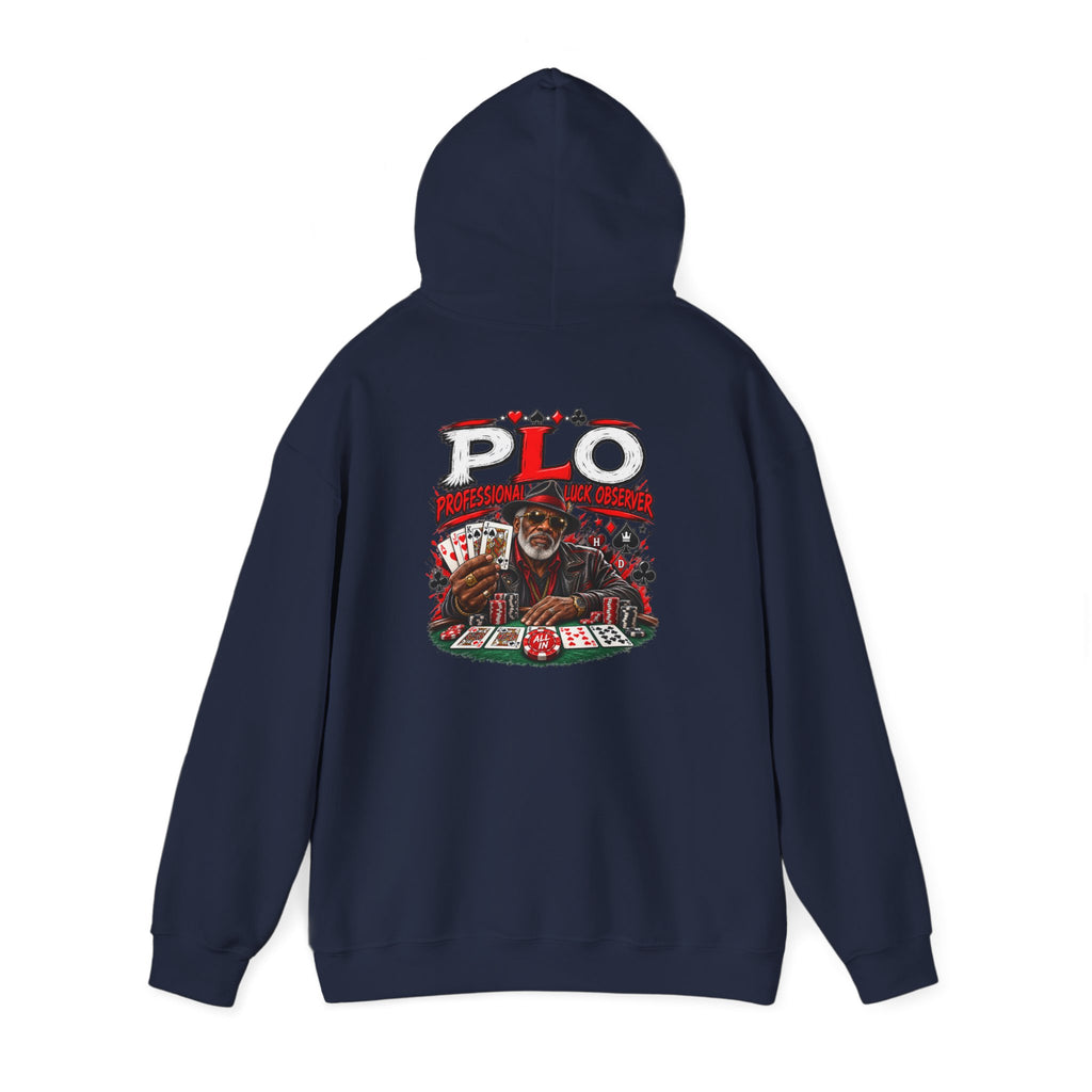 P.L.O. Poker Night Hoodie — Vintage Old-head Graphic Hooded Sweatshirt