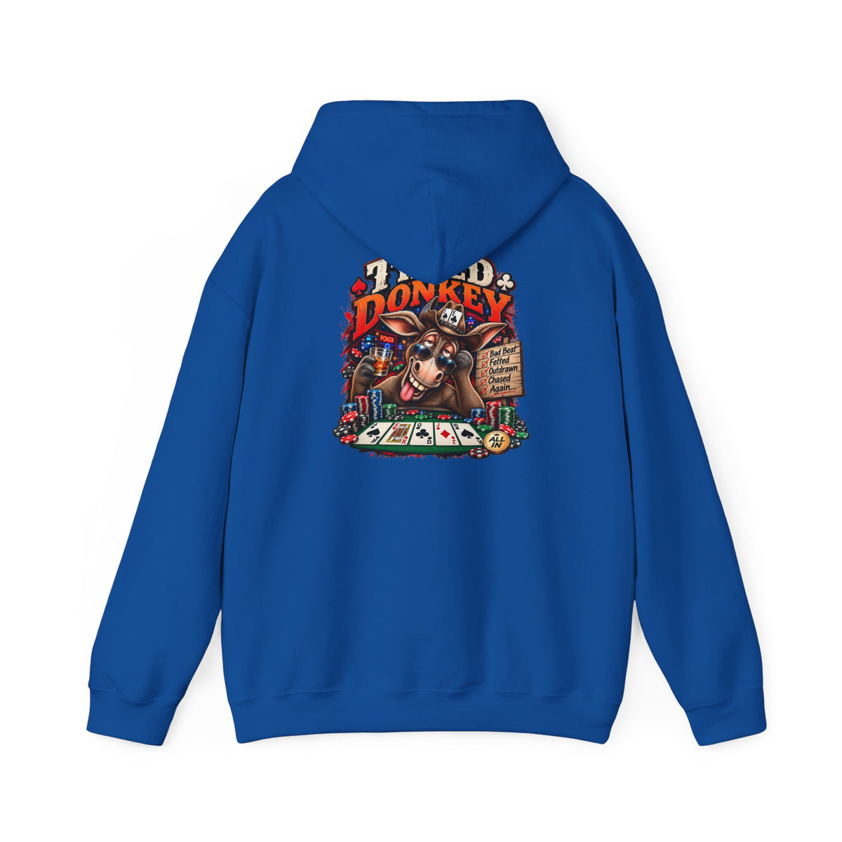 The Titled Donkey Hoodie — Retro Poker Graphic Pullover